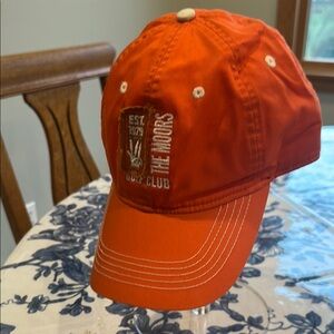 Ahead classic cut lightweight golf cap, The Moors golf club logo 100% cotton